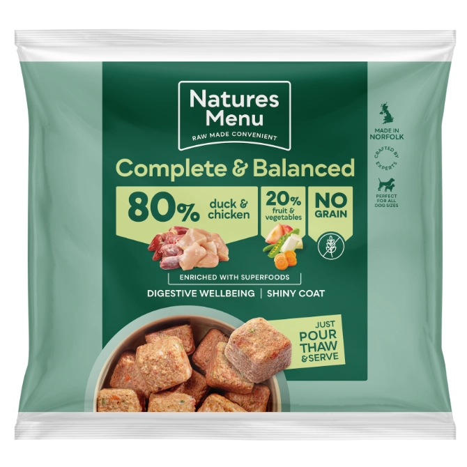 Natures Menu Raw Dog Food Duck & Chicken Nuggets