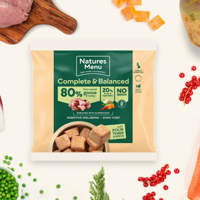 Natures Menu Raw Dog Food Goose & Turkey Nuggets