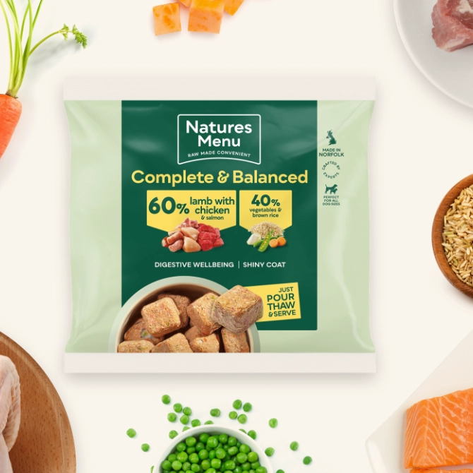 Natures Menu Raw Dog Food Lamb & Chicken Nuggets