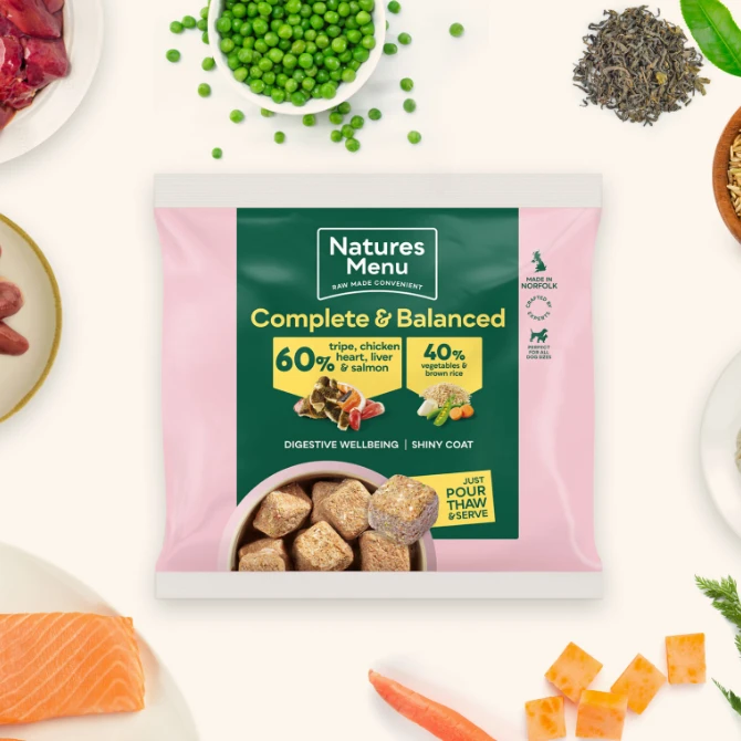 Natures Menu Raw Dog Food Tripe, Chicken, Heart, Liver & Salmon Nuggets
