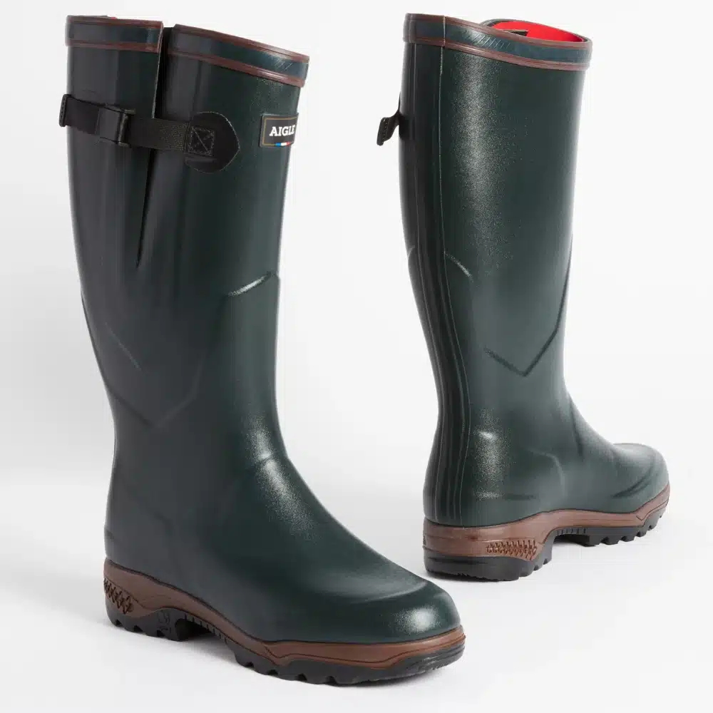 Aigle leather lined wellington boots online