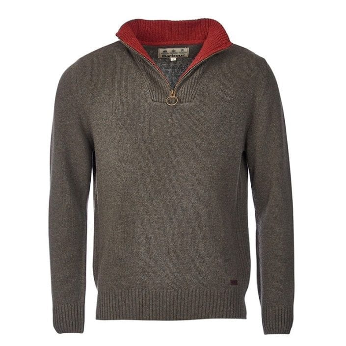 barbour nelson essential half zip jumper navy