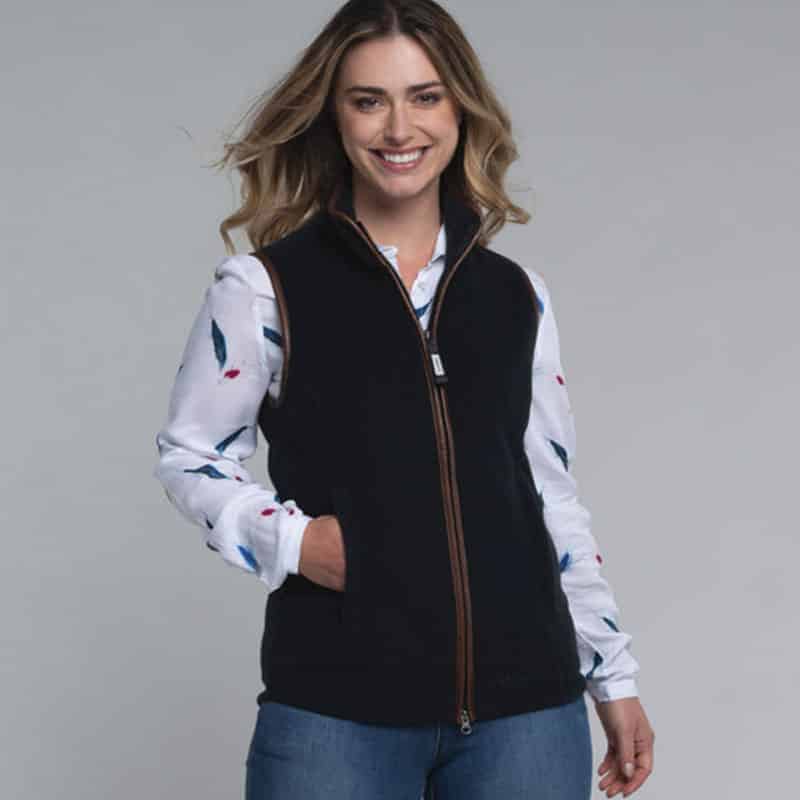 Navy fleece gilet womens sale