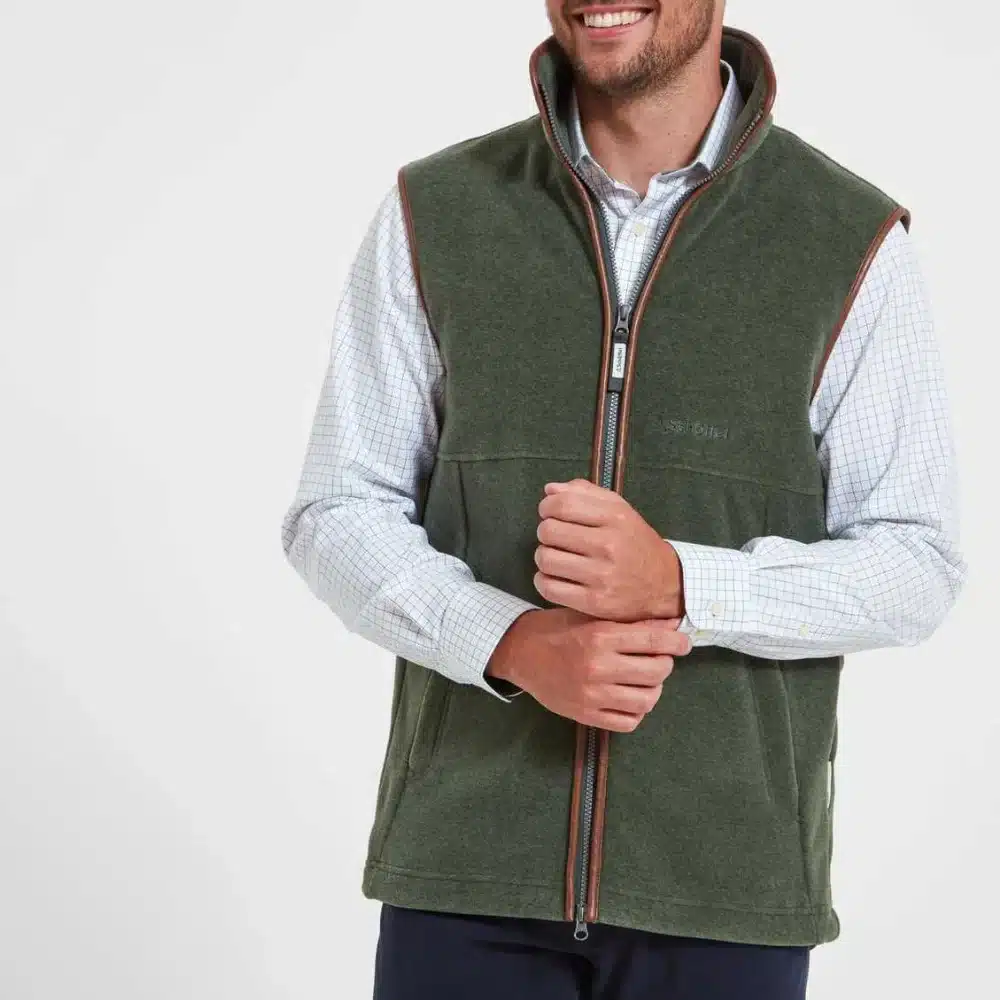 Mens green fleece clearance vest