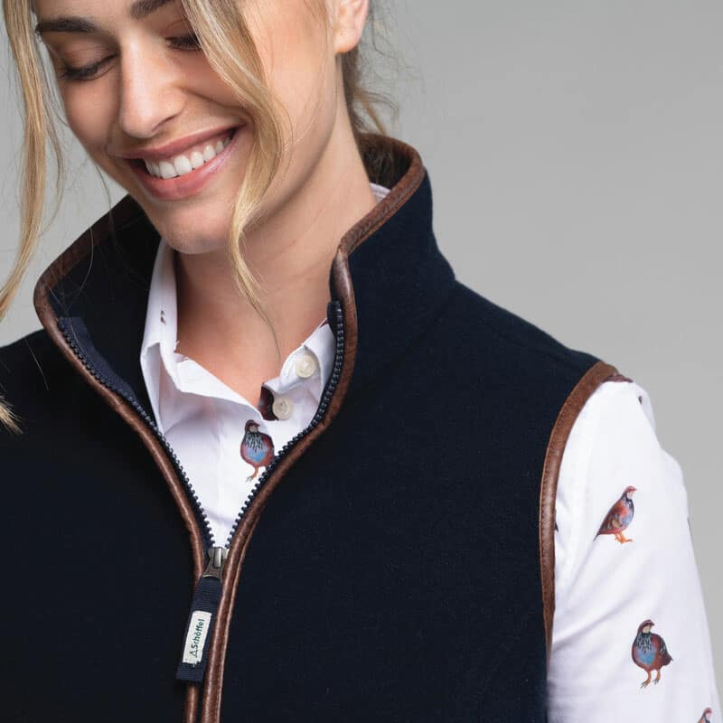 Vervolgen naaimachine Rodeo Schoffel Ladies Lyndon Fleece Gilet Navy | Wadswick Country Store Ltd