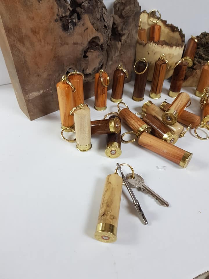 Shotgun Cartridge Wooden Keyring Wadswick Country Store Ltd