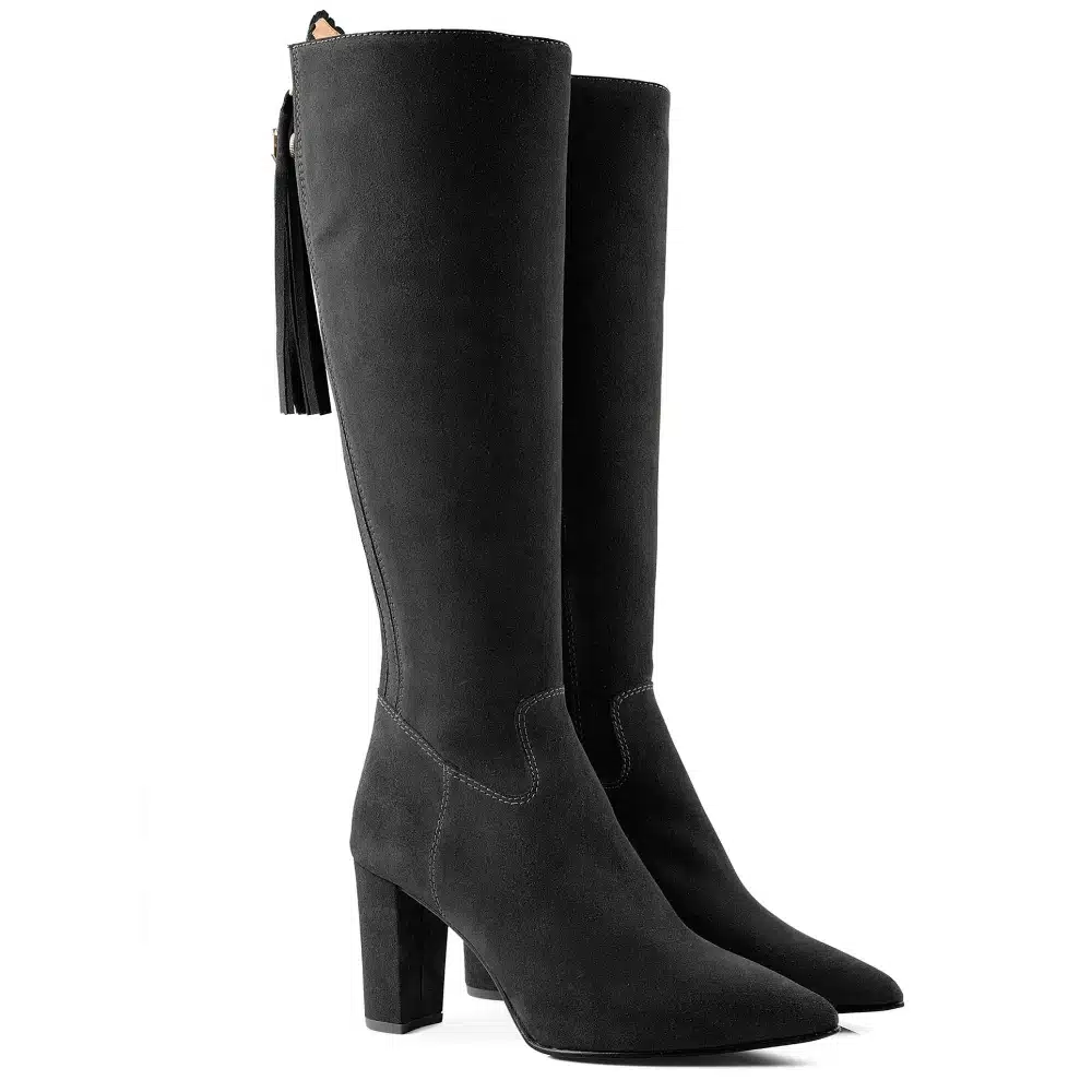 Fairfax Favor Ladies Soho Heeled Boot Black Suede Wadswick