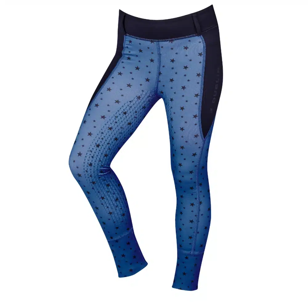 Dublin Childrens Printed Cool It Everyday Riding Tights Navy Stars