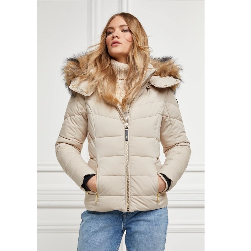 Ladies cream puffer best sale jacket