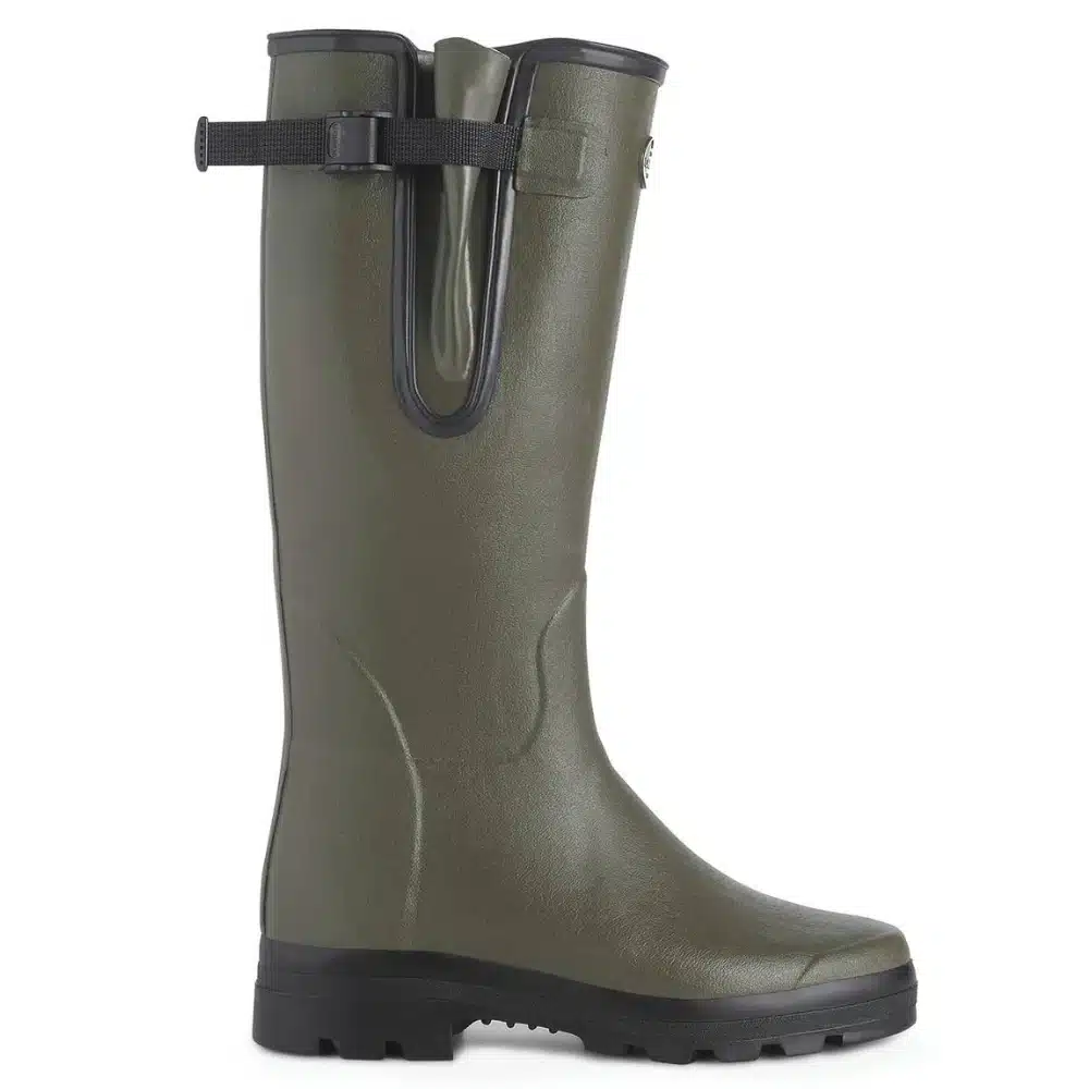 Le Chameau Mens Vierzon Jersey Lined Wellington Boots Vert Chameau 2