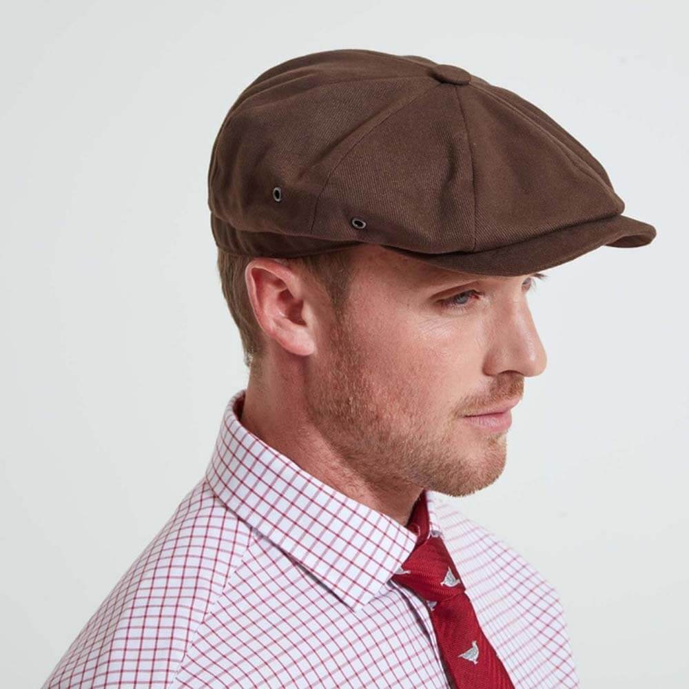 Schoffel Mens Beeley Bakerboy Cap Dark Brown