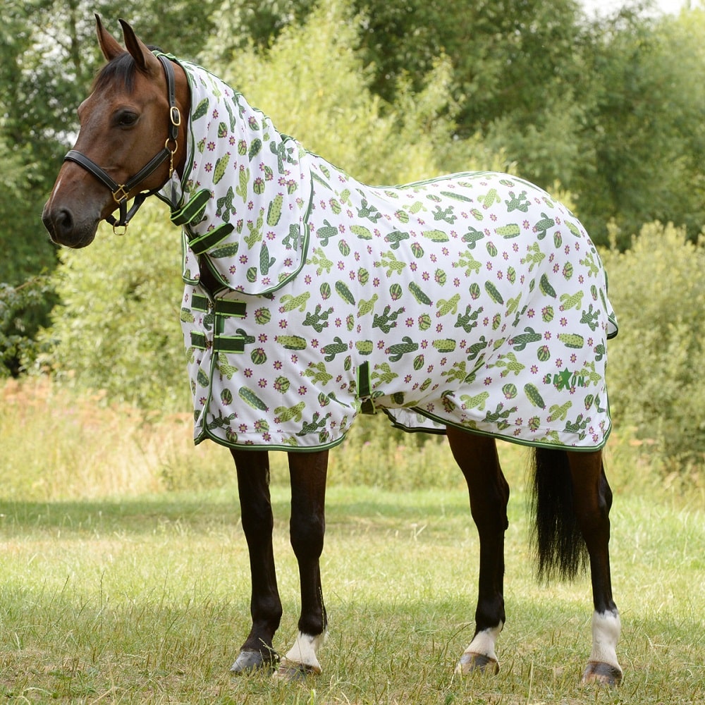 Saxon Mesh Combo Neck Fly Rug Cactus Print Wadswick