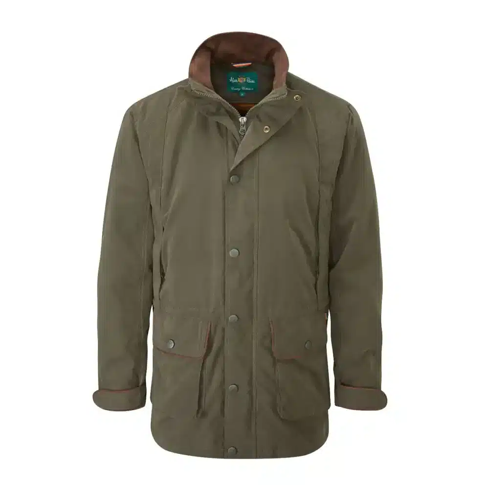 Alan Paine Mens Milwood Waterproof Shooting Coat Olive