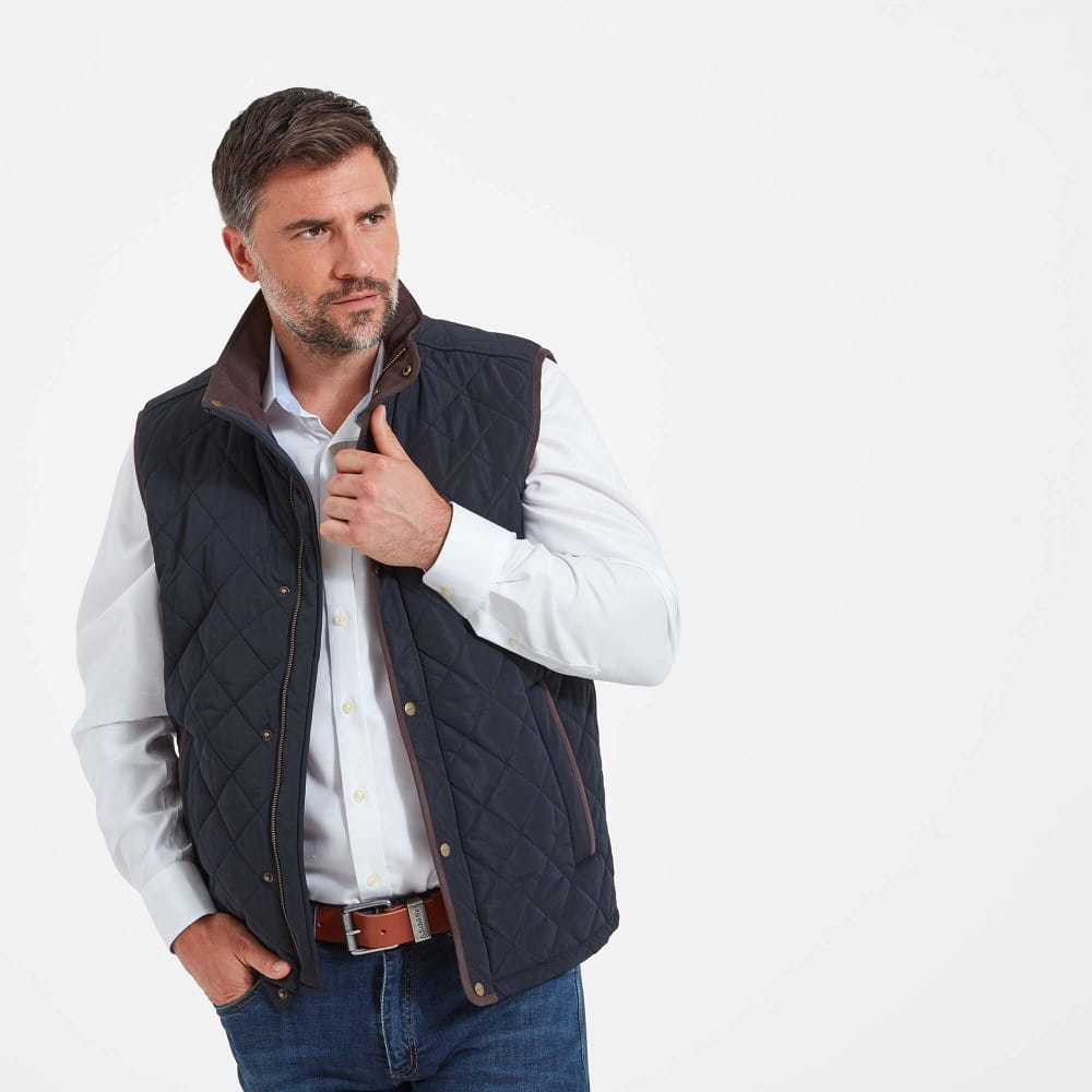 Schoffel Mens Barrowden Quilt Gilet Midnight