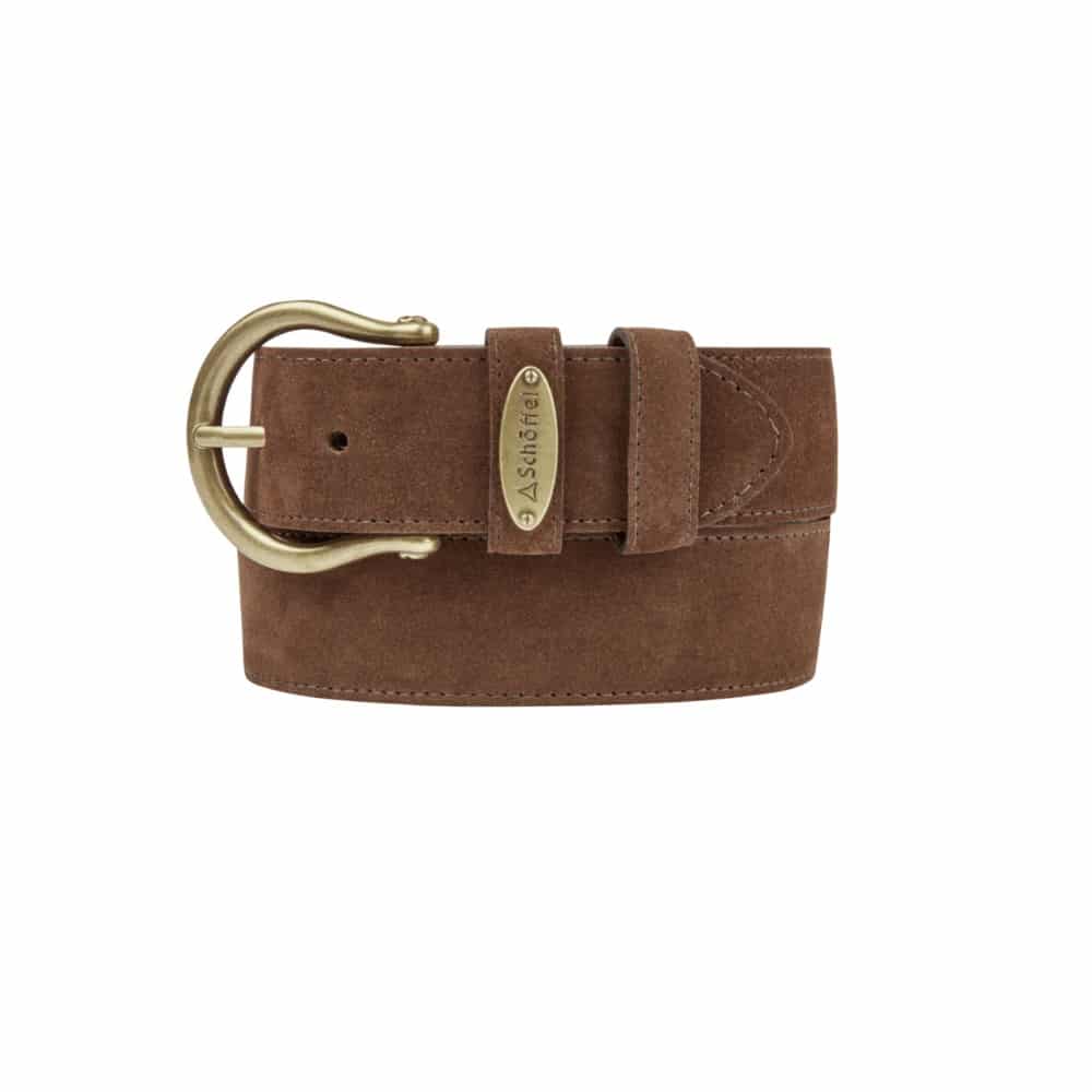 Schoffel Ladies Dovedale Suede Belt Chocolate