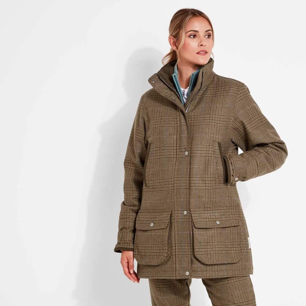 Schoffel Ladies Ptarmigan Waterproof Coat Teviot Tweed