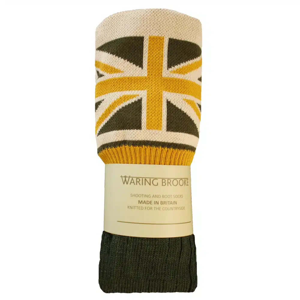 Waring Brooke Green Union Jack Socks