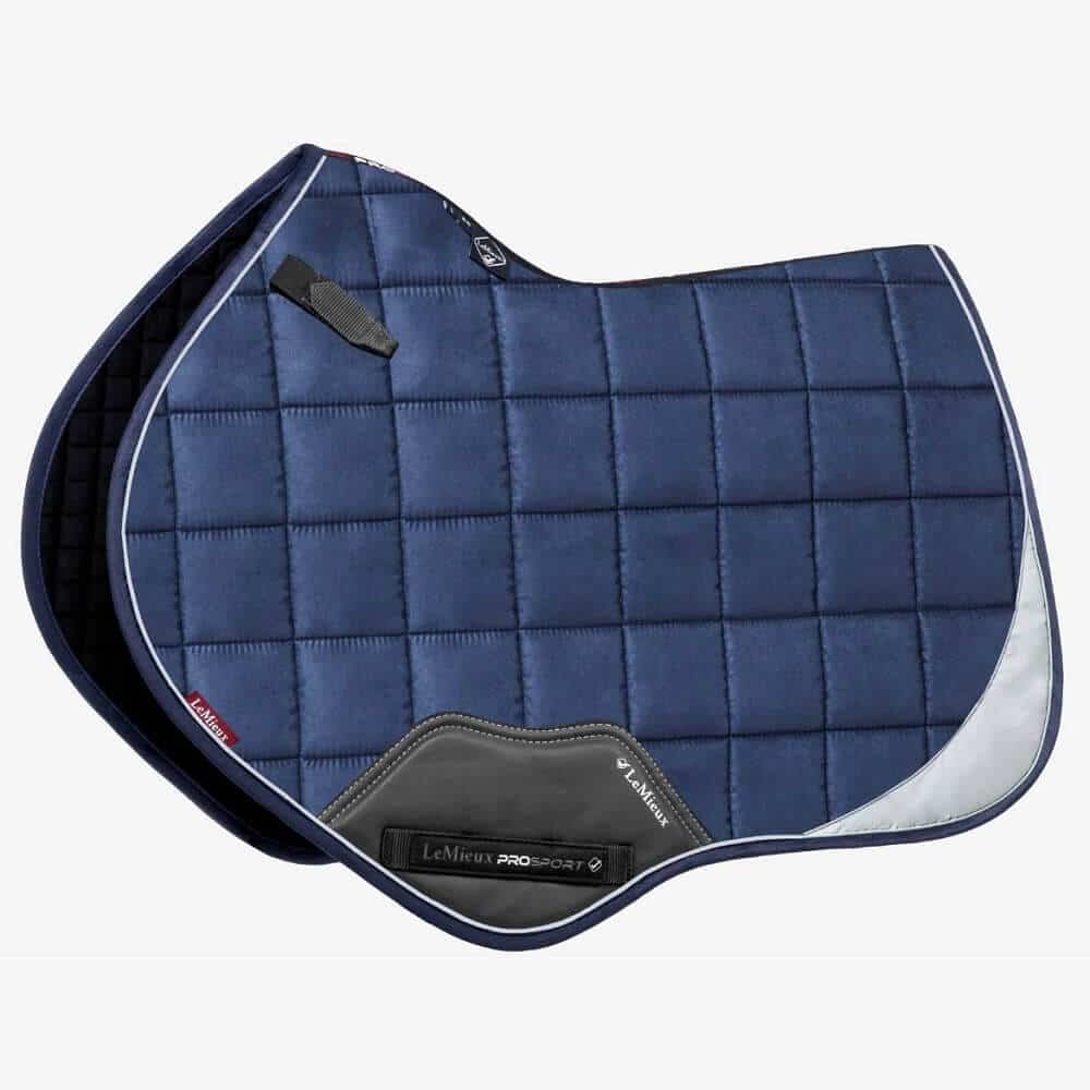 LeMieux Reflective Suede Close Contact Saddle Pad Navy