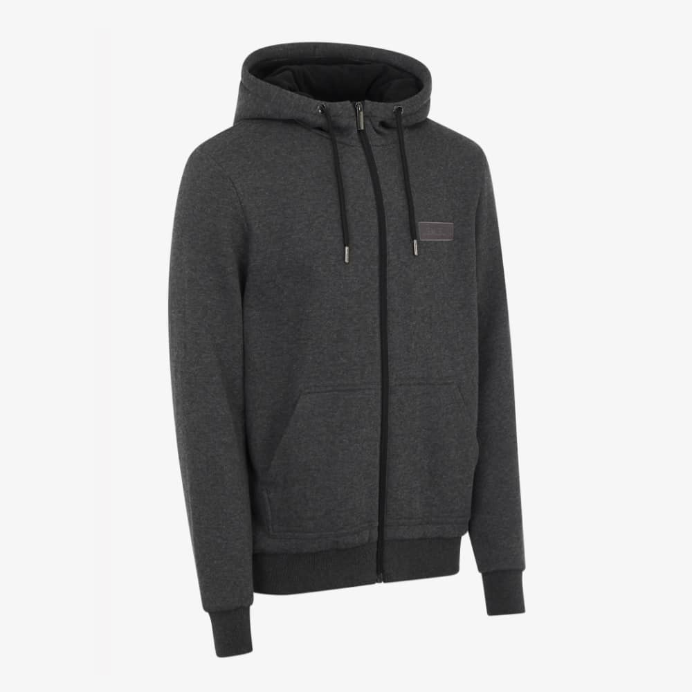 LeMieux Mens Elite Zip Through Fleece Hoodie Graphite