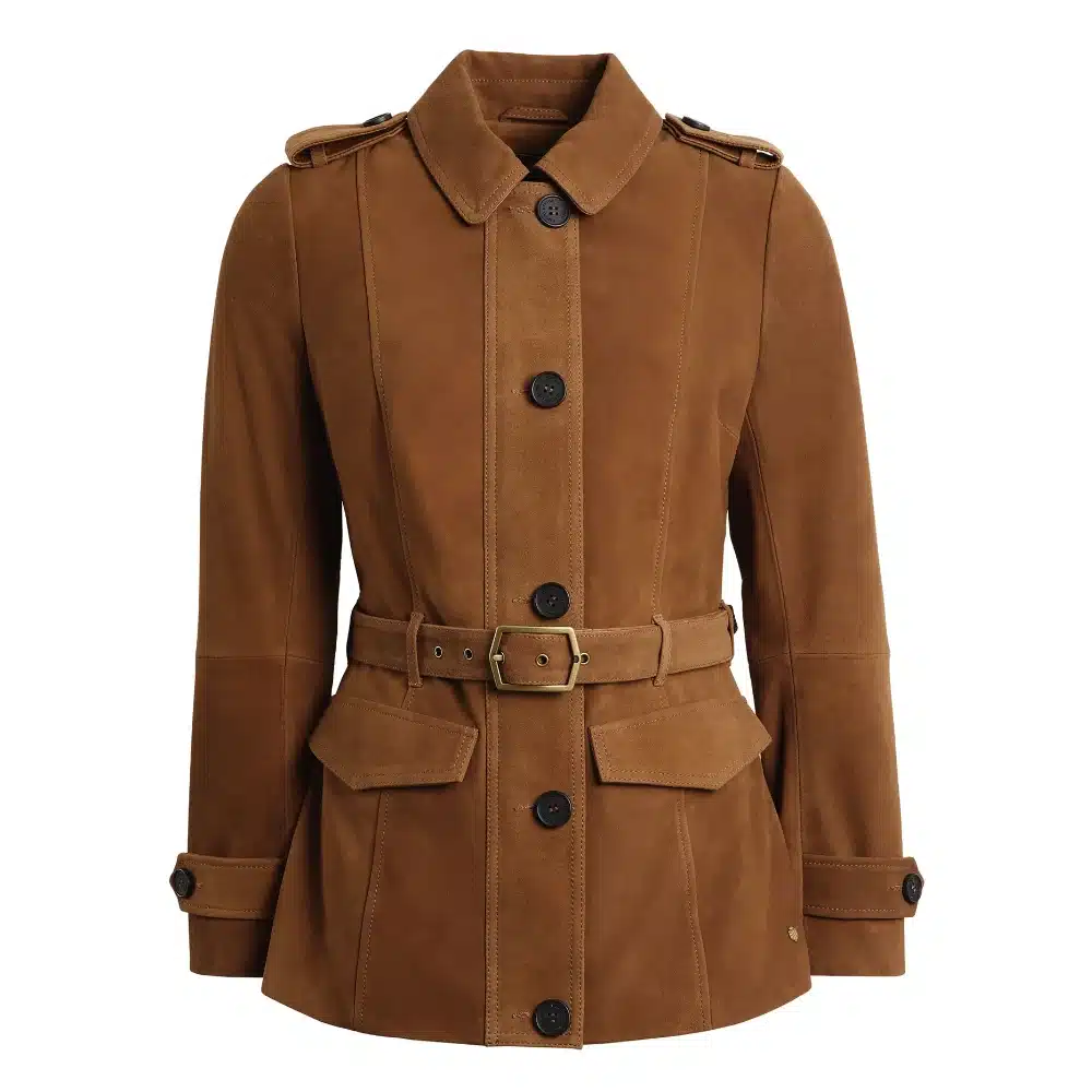 Fairfax & Favor Ladies Frances Coat Tan Suede