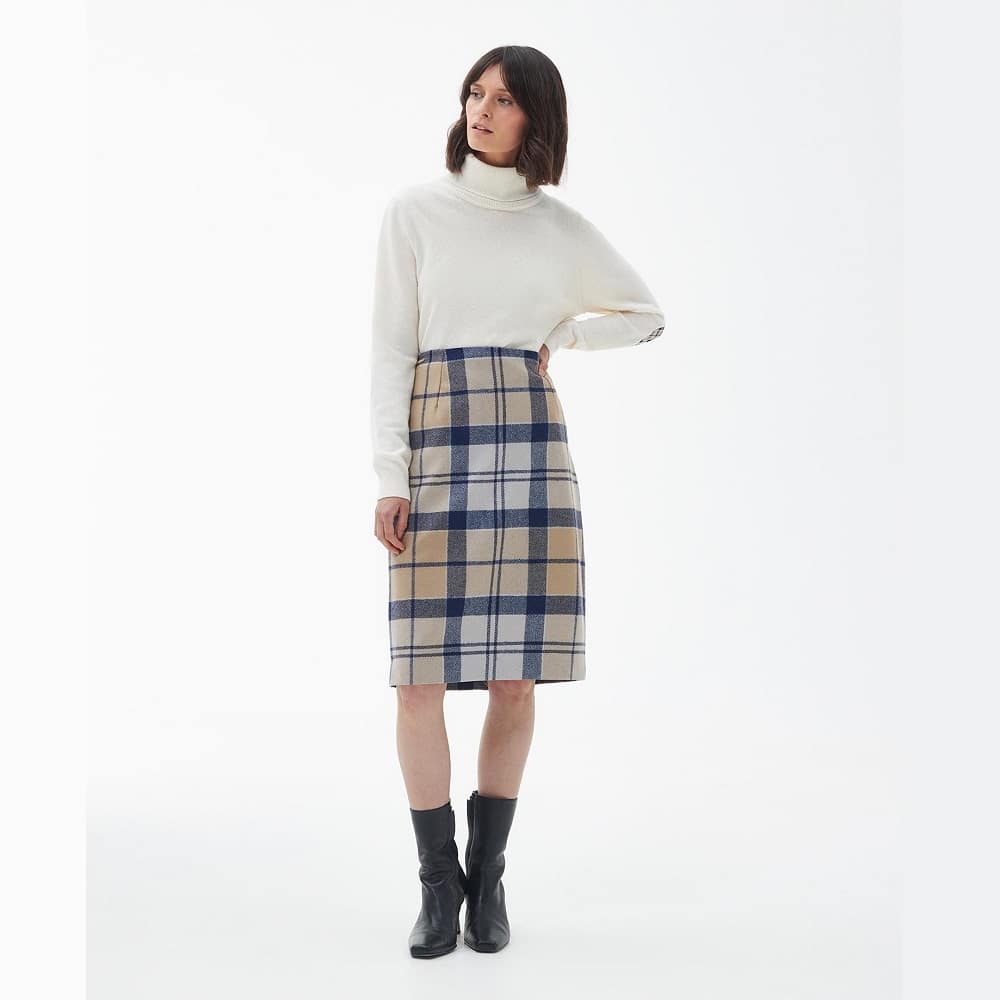 Barbour Ladies Rosa Skirt Fawn Tartan Wadswick Country Store