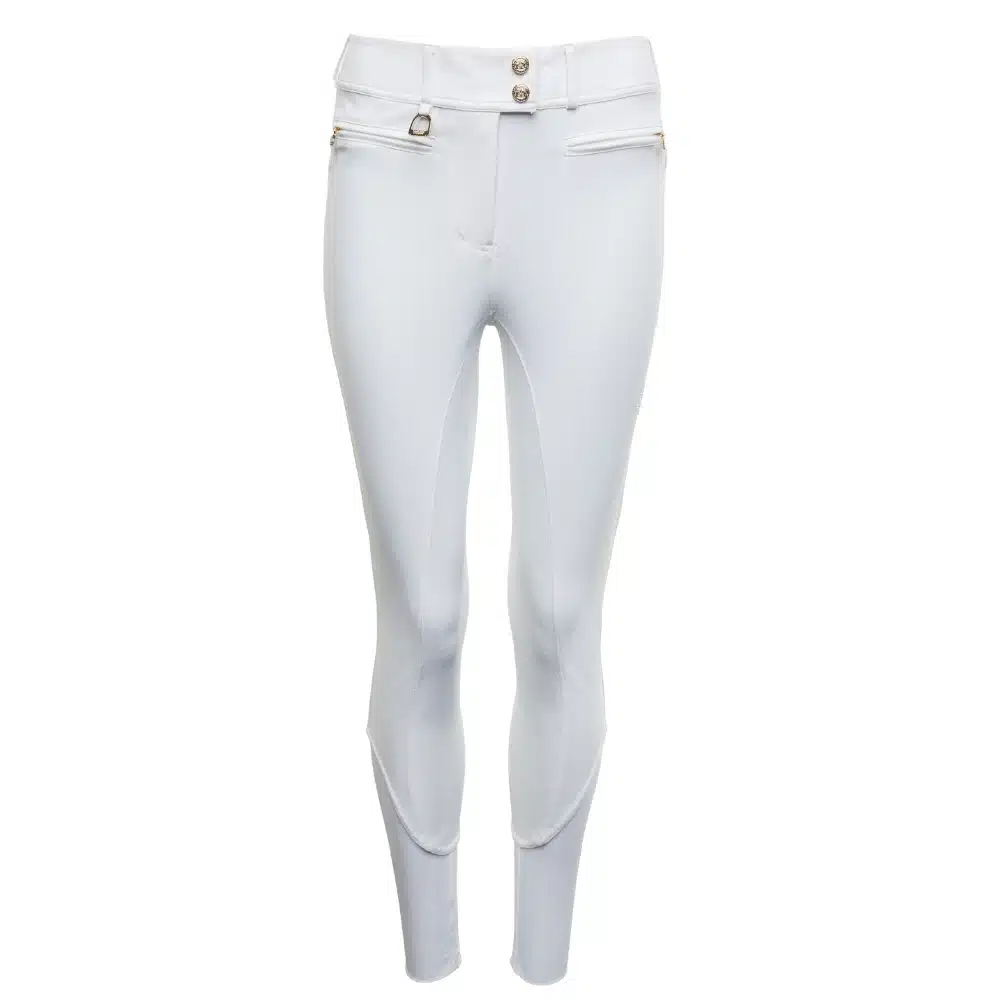 Holland Cooper Premium Competition Mid Rise Breeches Optic White