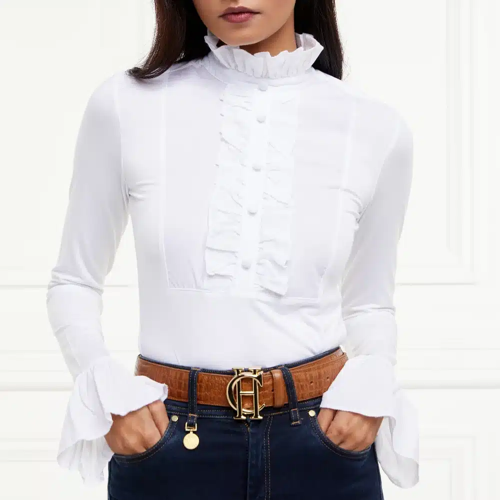 Holland Cooper Ladies Melissa Jersey Blouse White
