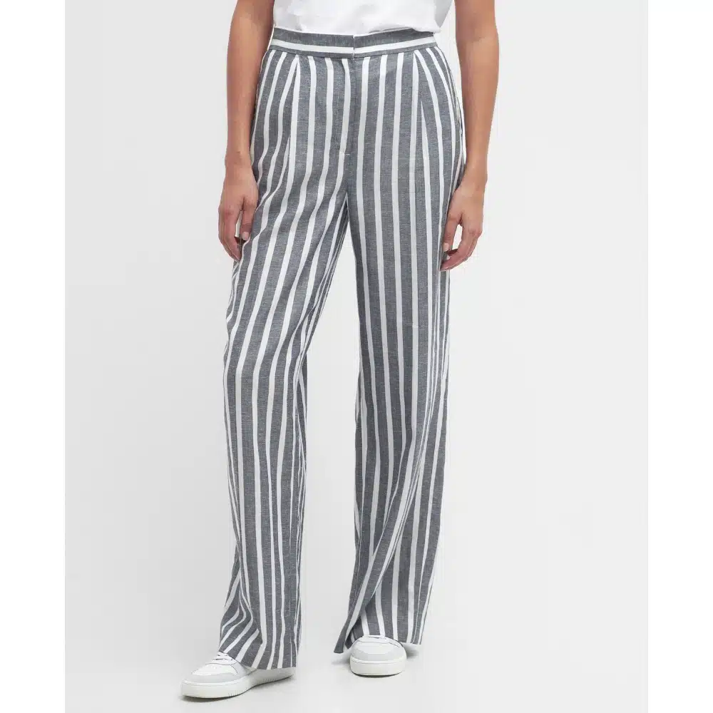 Barbour Ladies Annalise Striped Trousers Navy Stripe3
