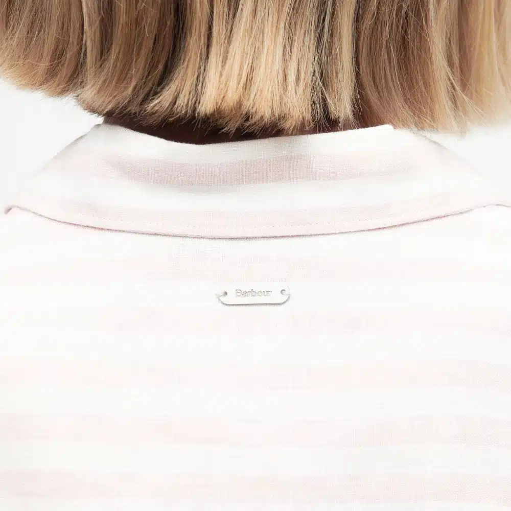 Barbour Ladies Annie Striped Linen Shirt Primrose Pink5