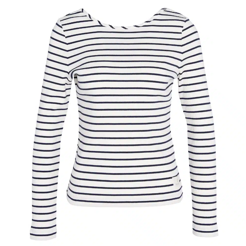 Barbour Ladies Langton Striped T-Shirt Cloud Stripe