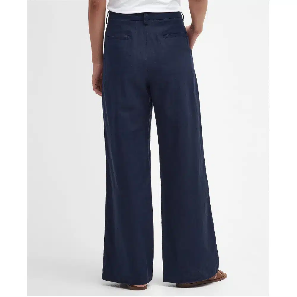 Barbour Ladies Somerland Wide-Leg Trousers Navy4