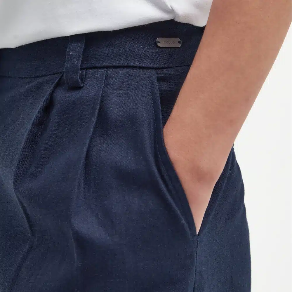 Barbour Ladies Somerland Wide-Leg Trousers Navy5