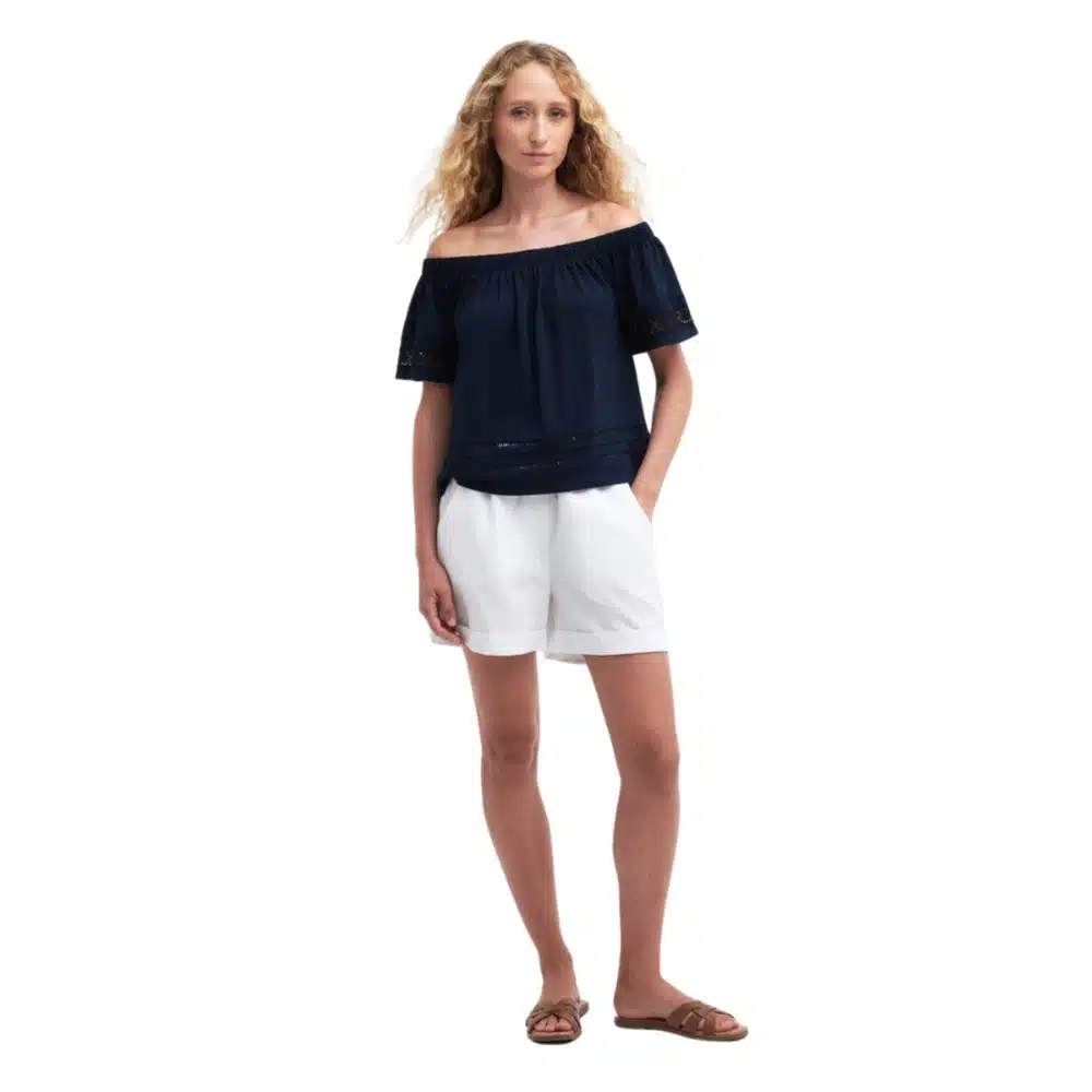 Barbour Ladies Ralee Off The Shoulder Top Navy4