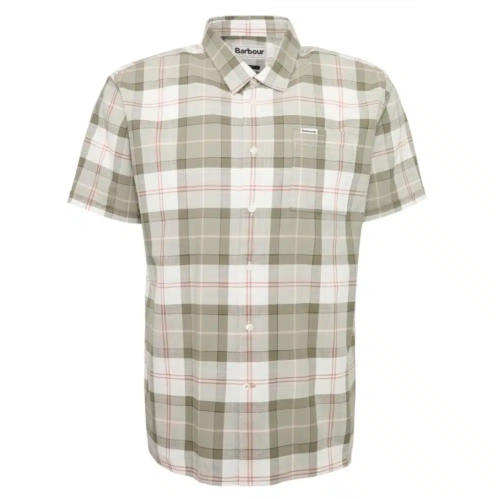Barbour Men's Gordon Short-Sleeved Tailored Shirt Glenmore Olive