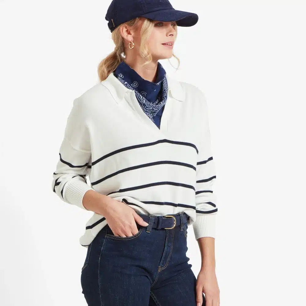 Schoffel Ladies Roseland Jumper Soft White/Navy
