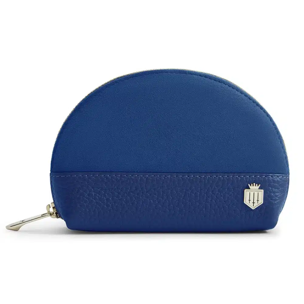 Fairfax Favor Chiltern Coin Purse Porto Blue Suede Wadswick