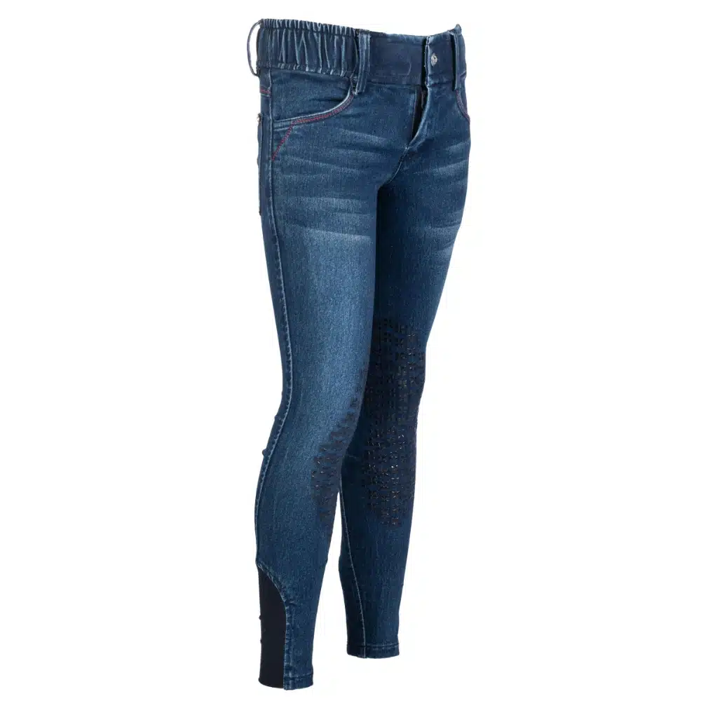 Childrens Aymee Denim Silicone Knee Patch Breech