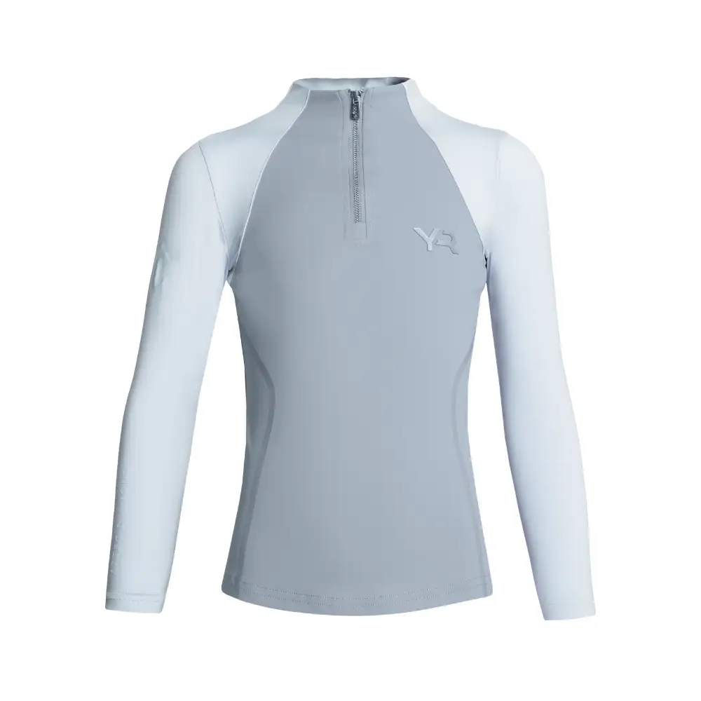 Aztec Diamond Young Rider Girls Colour Block Base Layer Ash Blue