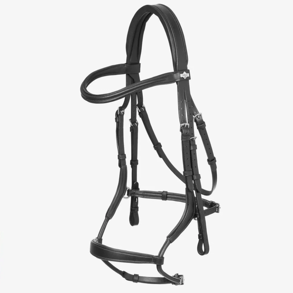 LeMieux Arika Adjustable Anatomic Noseband Bridle Black