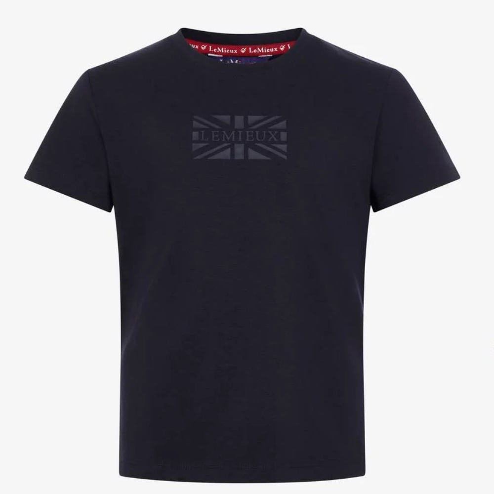 LeMieux Childrens Young Rider Union Jack T Shirt Navy