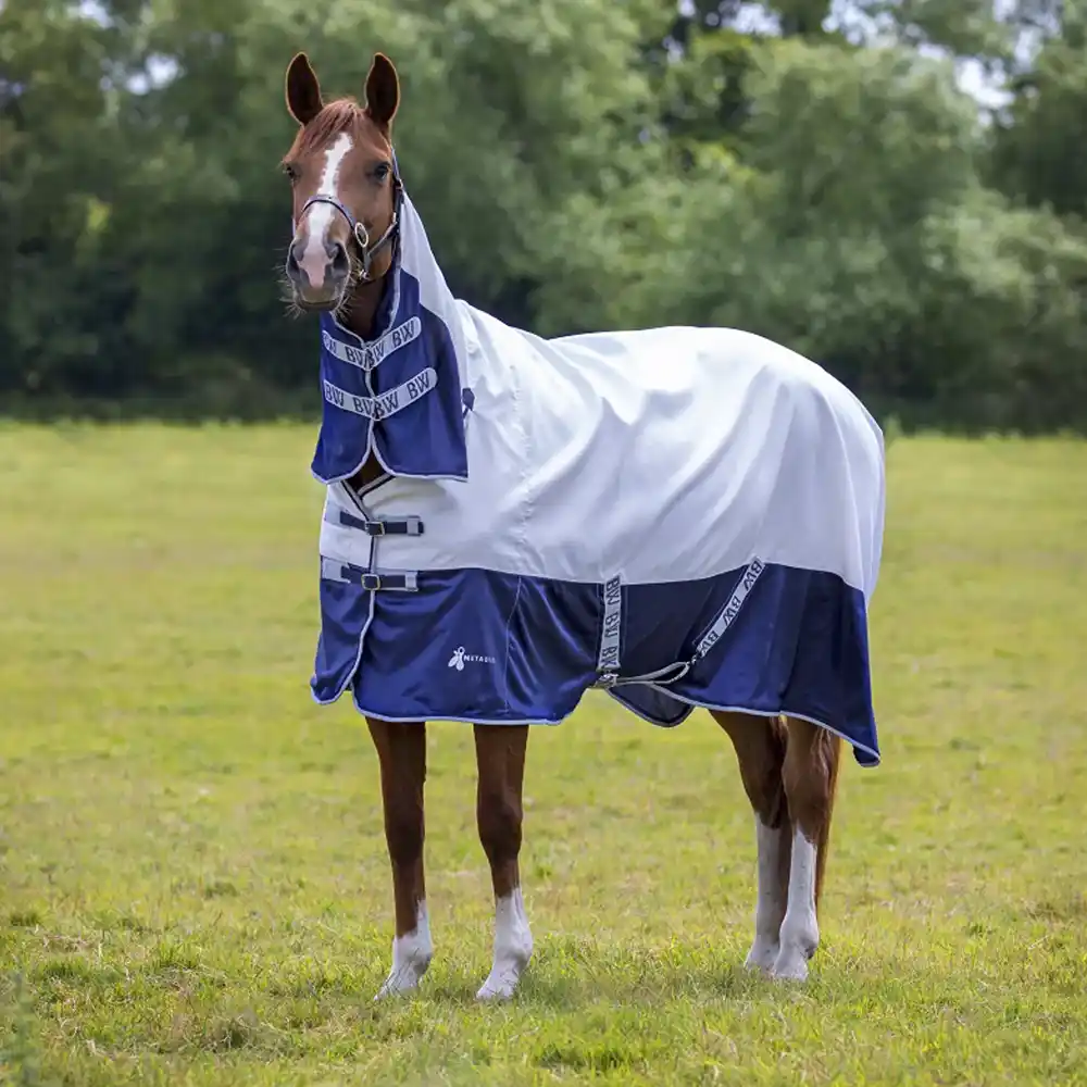Bridleway Metabug Sweet-Itch Combo Fly Rug White