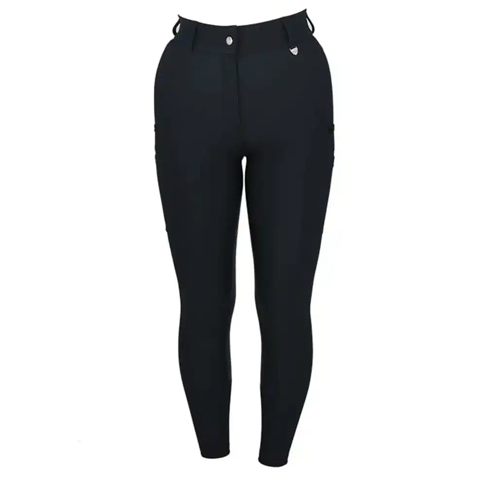 Woof Wear Ladies Hybrid Full Seat Riding Tights Black Front