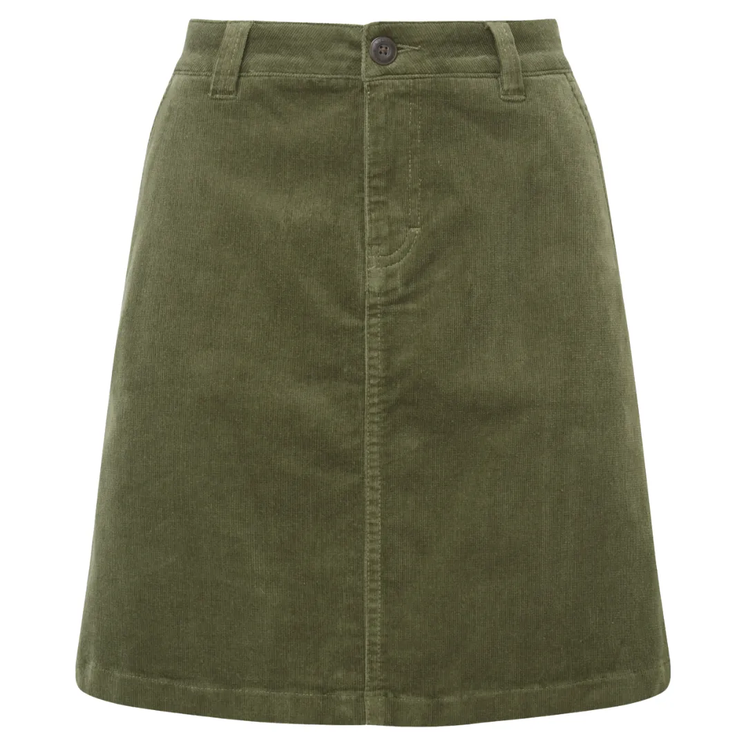 Schoffel Ladies Sage Cord Skirt Dark Sage