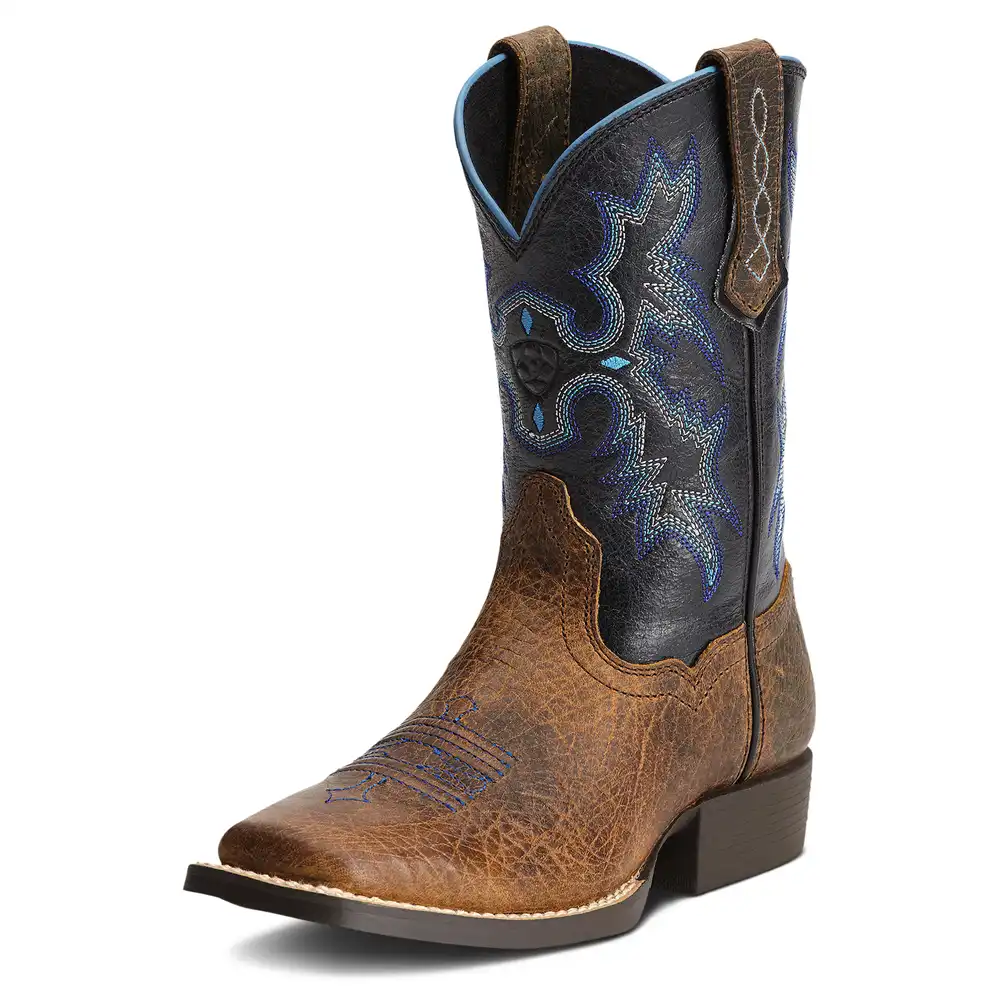 Ariat Youth Tombstone Western Boot Earth Black