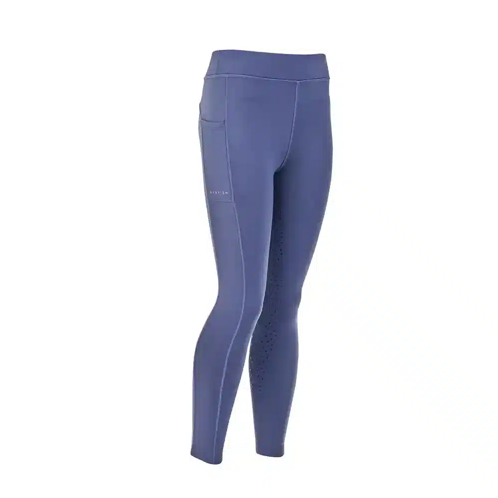 Shires Aubrion Young Rider Shield Riding Tights Blue