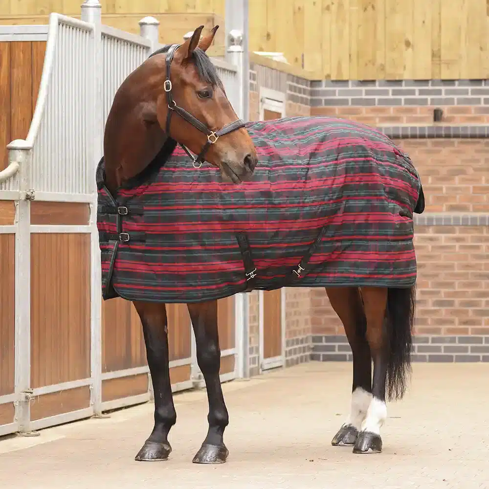 Shires Tempest Plus 200 Stable Rug Red Tartan