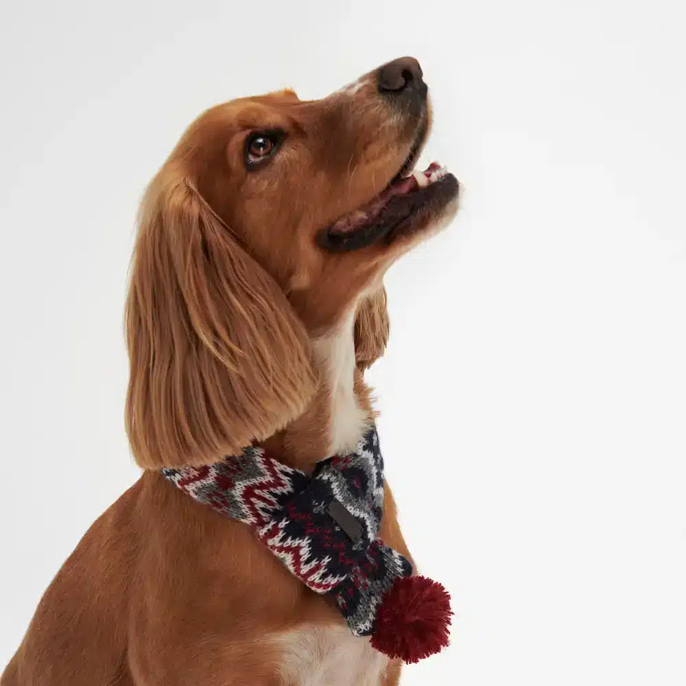Barbour Dog Case Fairisle Scarf Blue Granite