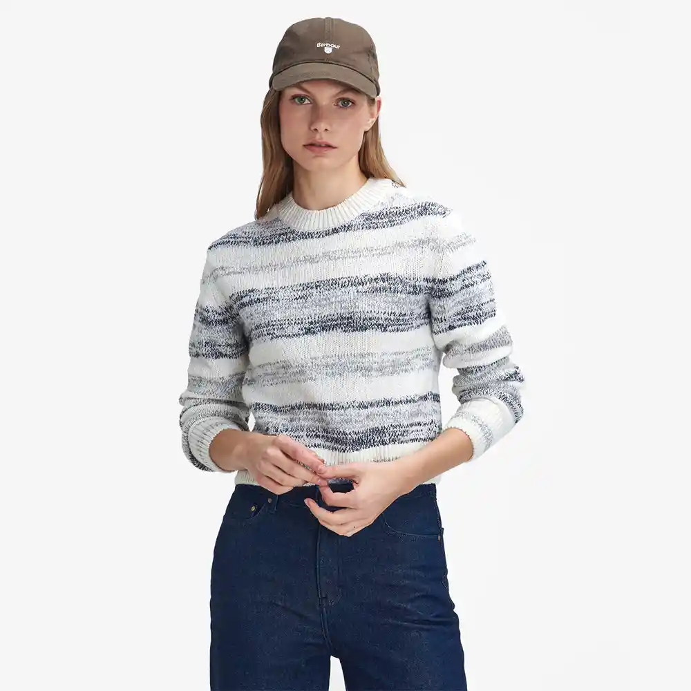 Barbour Ladies Anya Knitted Jumper Multi Front
