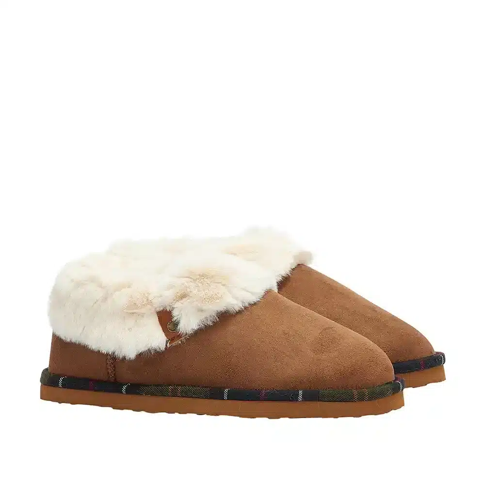 Barbour Ladies Eloise Bootie Slipper Camel