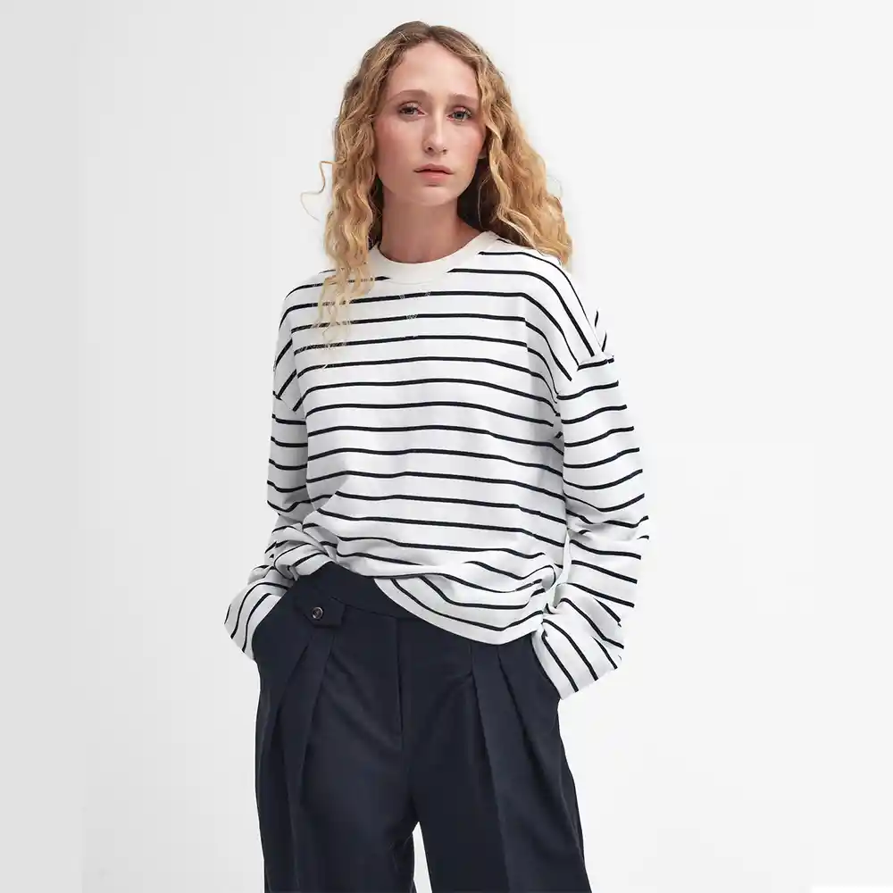 Barbour Ladies Marnie Sweatshirt Cloud Navy Front